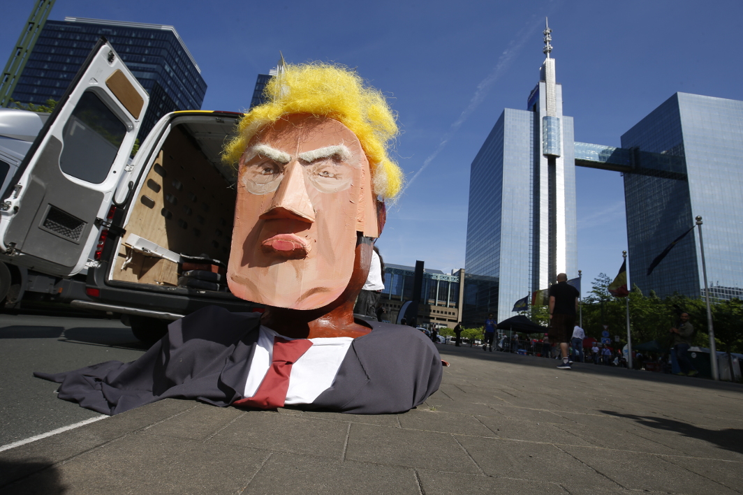 Manifestation anti-Donald Trump - Bruxelles 1