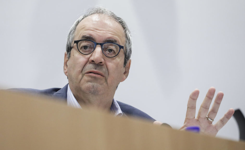 sp.a's Dirk Van der Maelen pictured during a session of the parliamentary inquiry commission on the plea agreement, at the federal parliament, in Brussels, Wednesday 07 June 2017. This commission inquires the circumstances which led to the approbation and the application of the law of 14 April 2011 on the plea agreement. BELGA PHOTO THIERRY ROGE