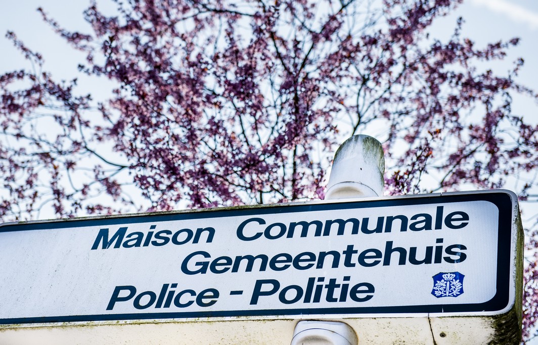 20150409 - BRUSSELS, BELGIUM: Illustration picture shows a sign at city hall on Thursday 09 April 2015, in Brussels. BELGA PHOTO LAURIE DIEFFEMBACQ