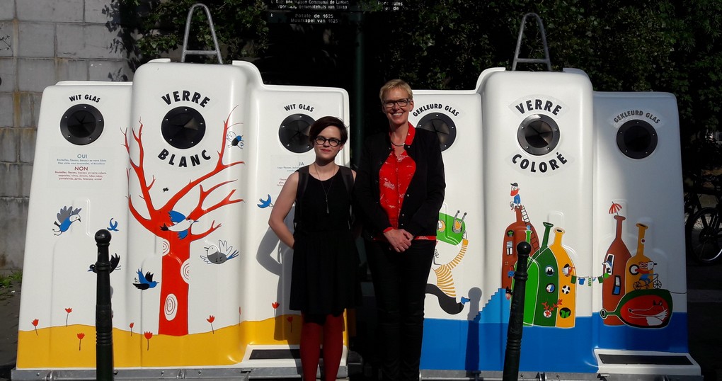 Bulle à verre - Rue Albert - Karine Lalieux