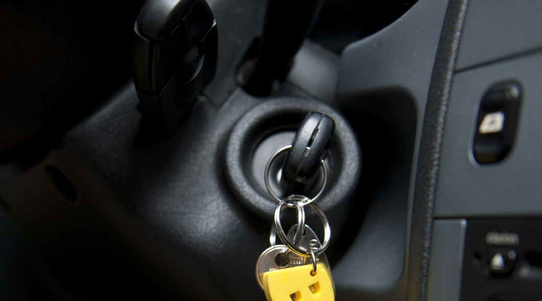 This picture shows the 'BOB' campaign keyring distributed by Belgian Institute of the Road safety too all car drivers to warn them about dangers of alcohol drinking and encourage sober driving habits.