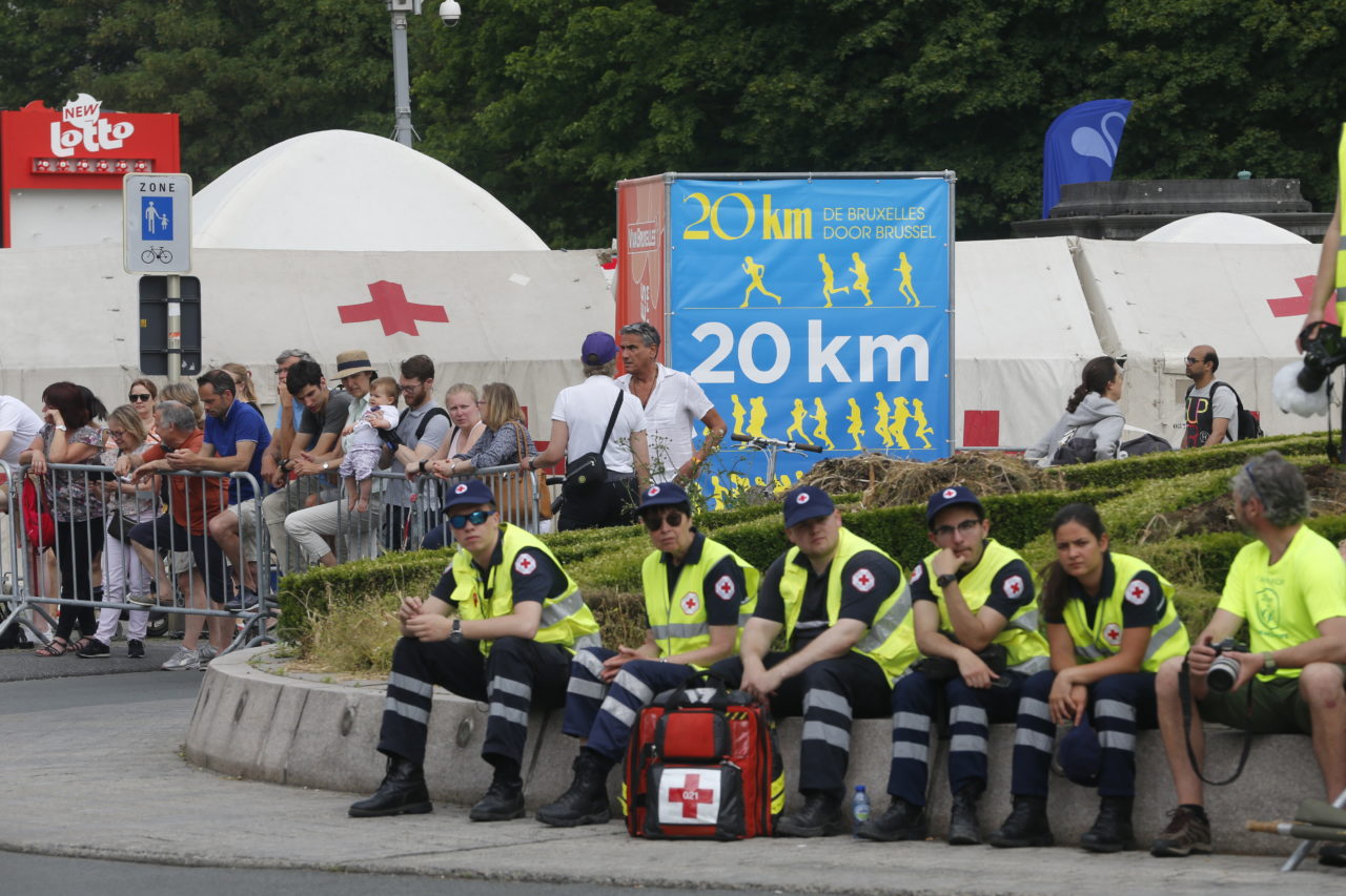 20 km de Bruxelles: environ 470 soins et une quinzaine d'évacuations vers les hôpitaux