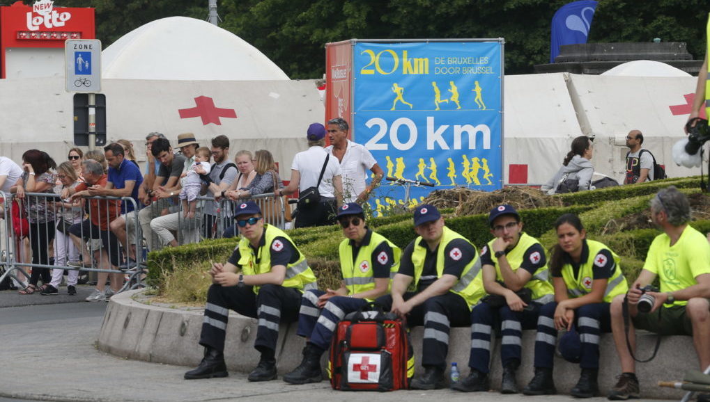 20 km de Bruxelles: environ 470 soins et une quinzaine d'évacuations vers les hôpitaux