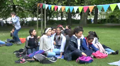 pique-nique organisé au parc royal pour défendre l'environnement - BX1