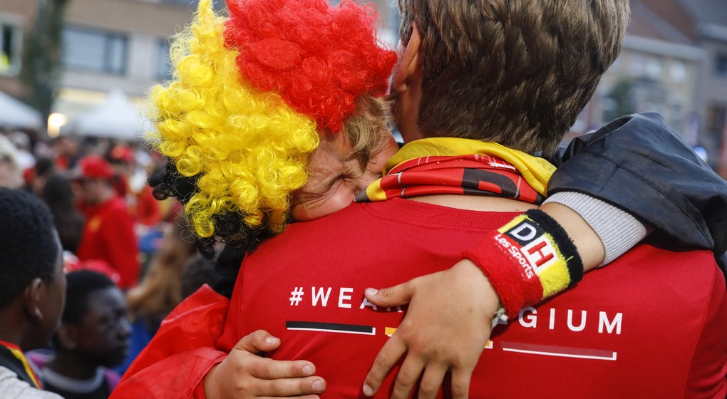 Supporters Diables rouges Déception - Triste - Belga Thierry Roge