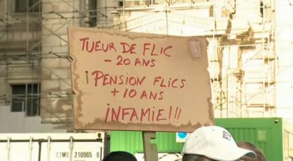 Manifestation Police - Kitty Van Nieuwenhuysen - Palais de Justice Bruxelles