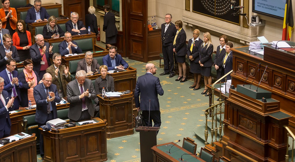 Charles Michel quitte la Chambre - Belga James Arthur Gekiere