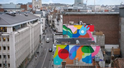 Fresque murale Oli-B Chats - Ville de Bruxelles