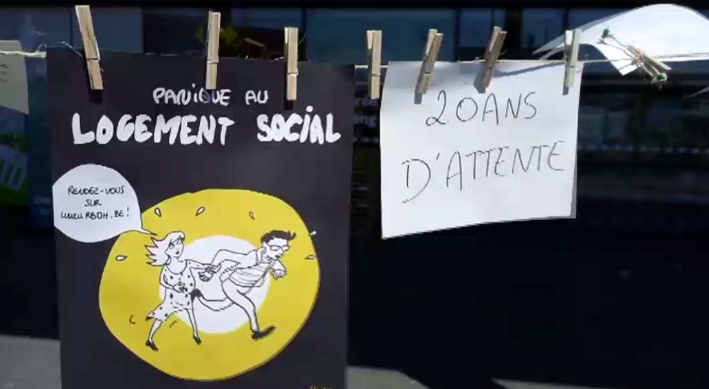 Manifestation Gare de l'Ouest Molenbeek - Belga