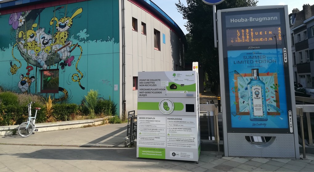 Machine collecte canettes - Bruxelles Environnement