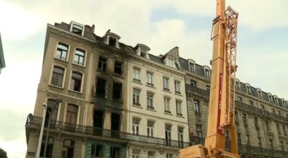 Incendie Boulevard Emile Jacqmain - Grue Rue Bloquée - BX1