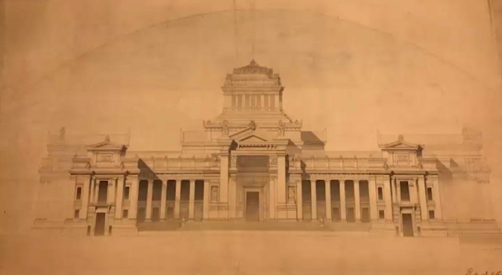 Anciens plans retrouvés du Palais de Justice - Francis Metzger Architecte