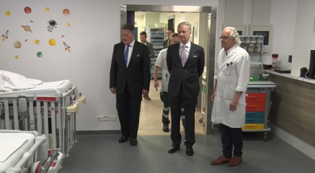 Visite Roi Philippe UZ Brussel - Belga