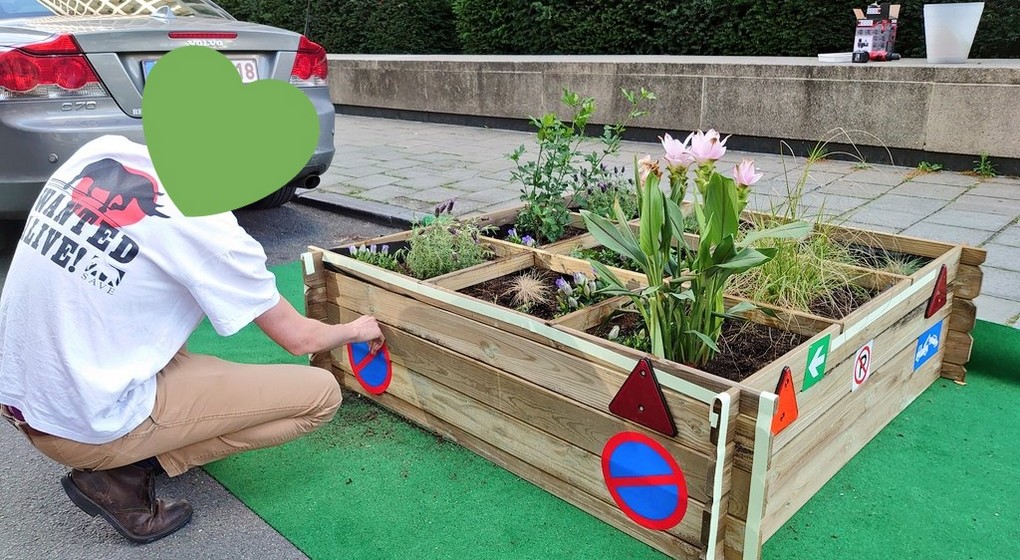 Jardin citoyen Citizen Garden Rue d'Egmont - Bruxelles - Capture Twitter Egmonting