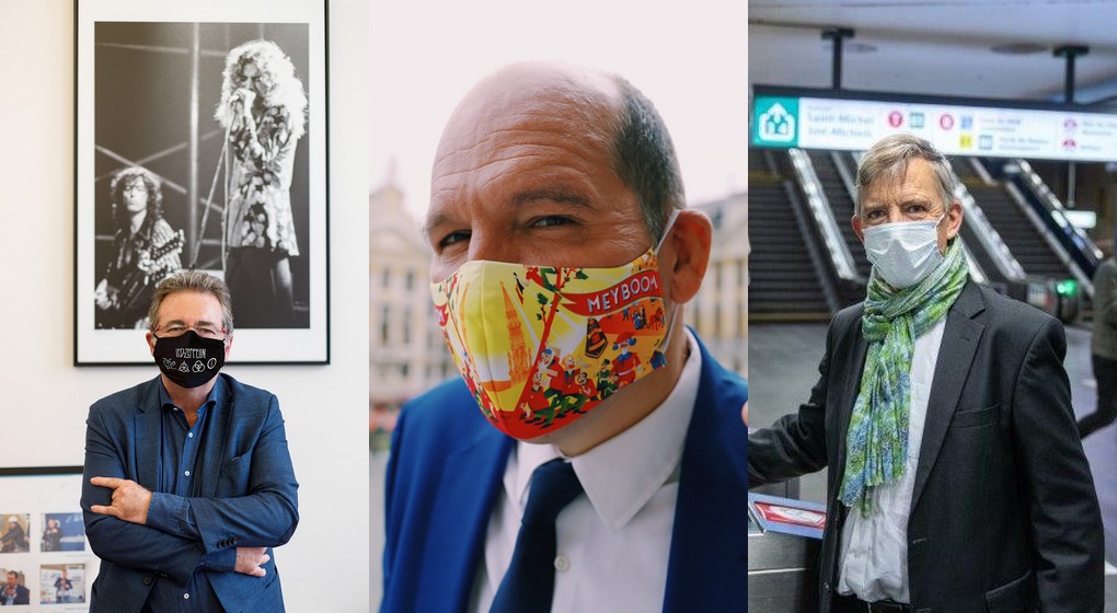 BrusselsMaskChallenge - Masques Rudi Vervoort Philippe Close Brieuc De Meeus - Twitter