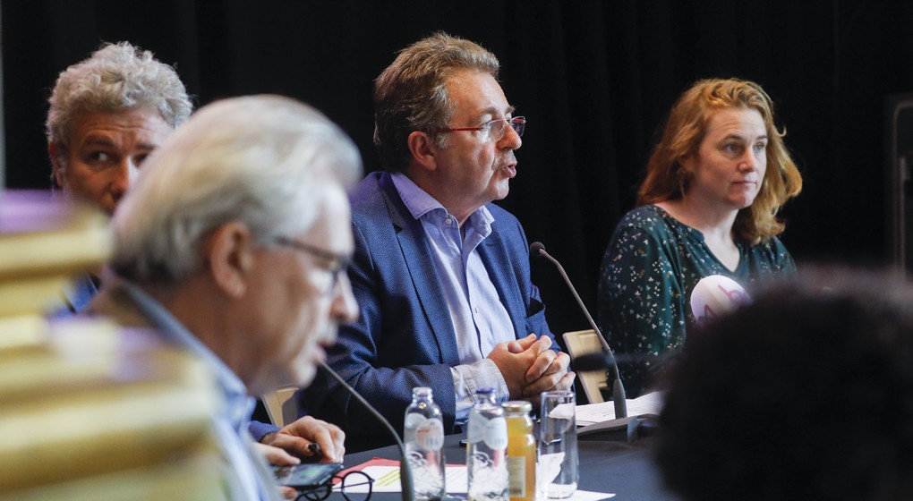 Rudi Vervoort - Présentation plan de relance bruxellois Coronavirus - Belga Thierry Roge