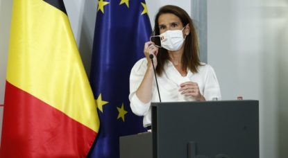 Sophie Wilmes - Conférence de presse CNS - Belga Pool François Lenoir