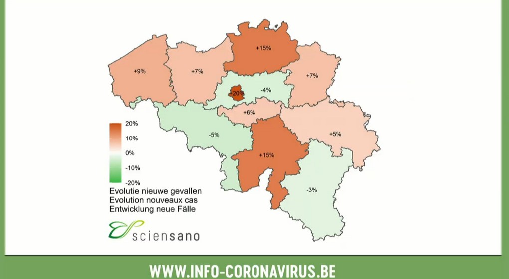 Carte Nouveaux Cas Covid-19 au 23122020 - Sciensano