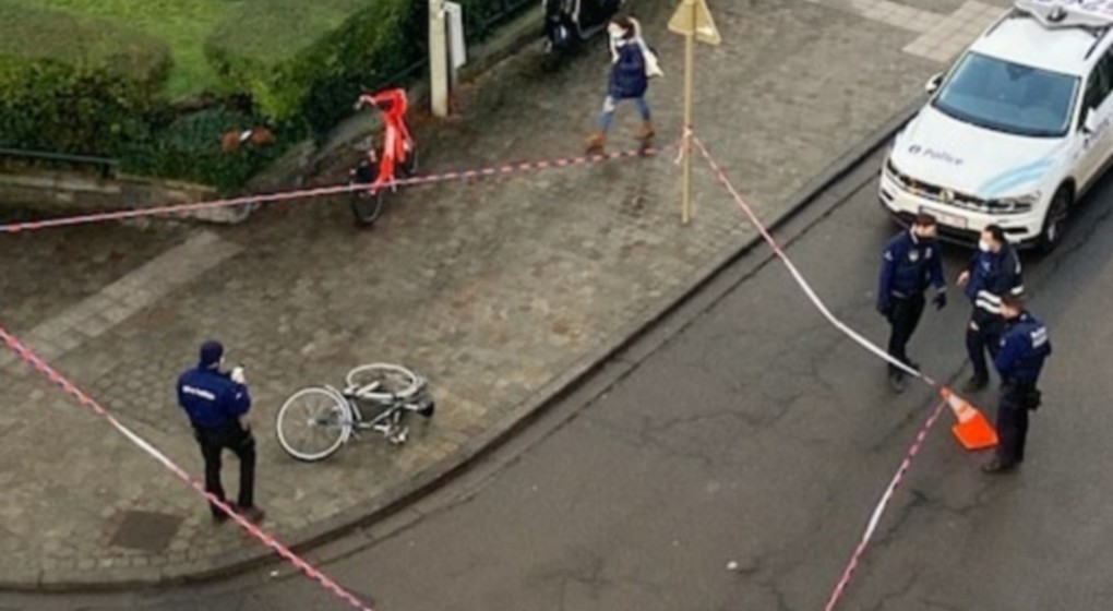 Accident cycliste Schaerbeek Rue du Noyer - Twitter LaNomadeSed - NE PAS REUTILISER