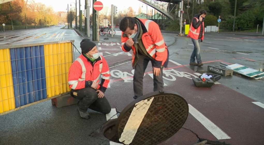 Fuite d'eau Vivaqua Musée du Tram - BX1