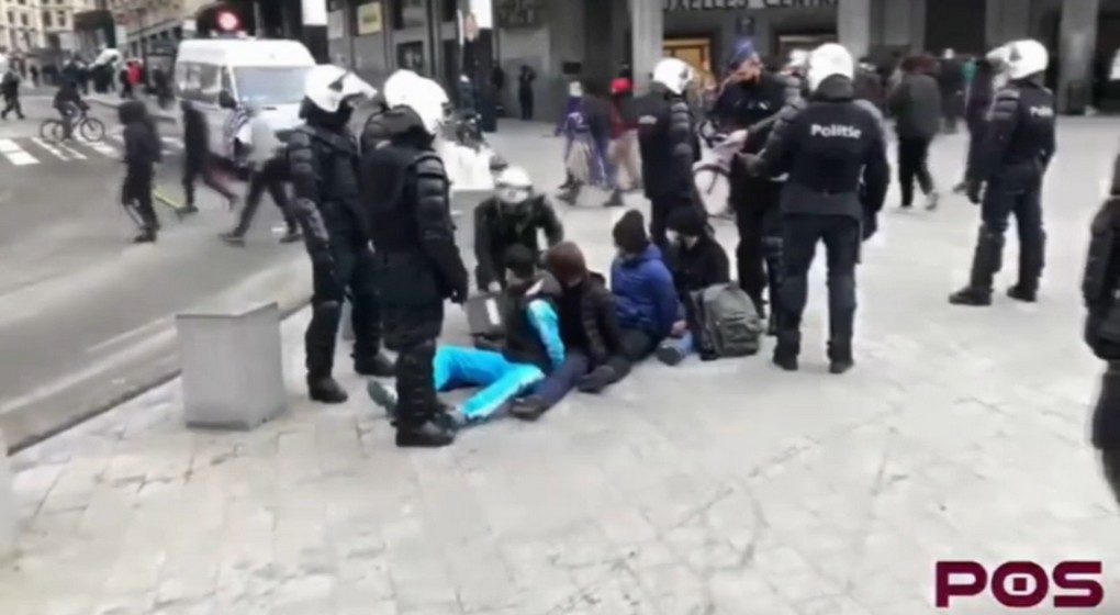 Manifestation 24012021 Arrestation des jeunes - Capture agence POS