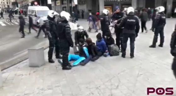 Manifestation 24012021 Arrestation des jeunes - Capture agence POS