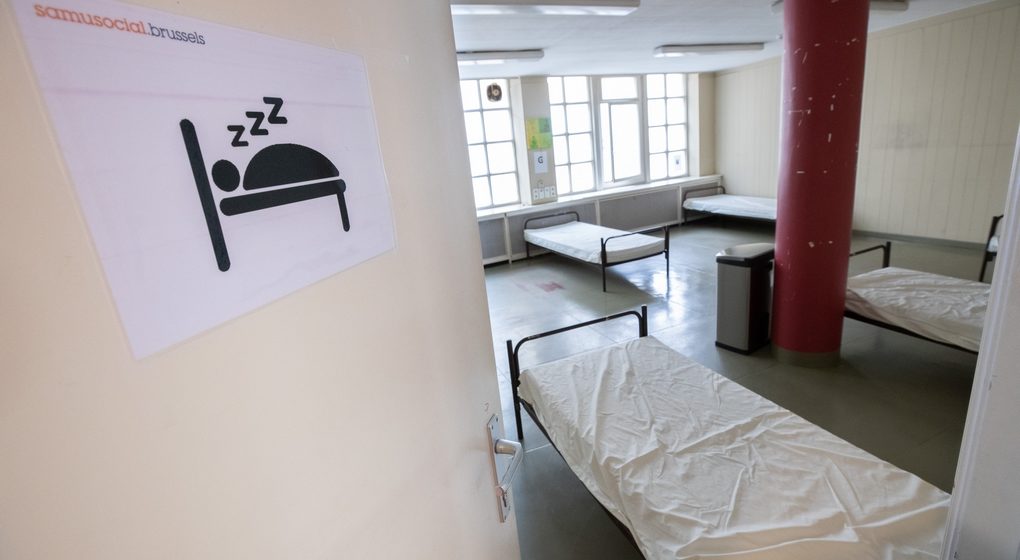 Hébergement sans-abri SDF Samusocial - Belga Benoit Doppagne