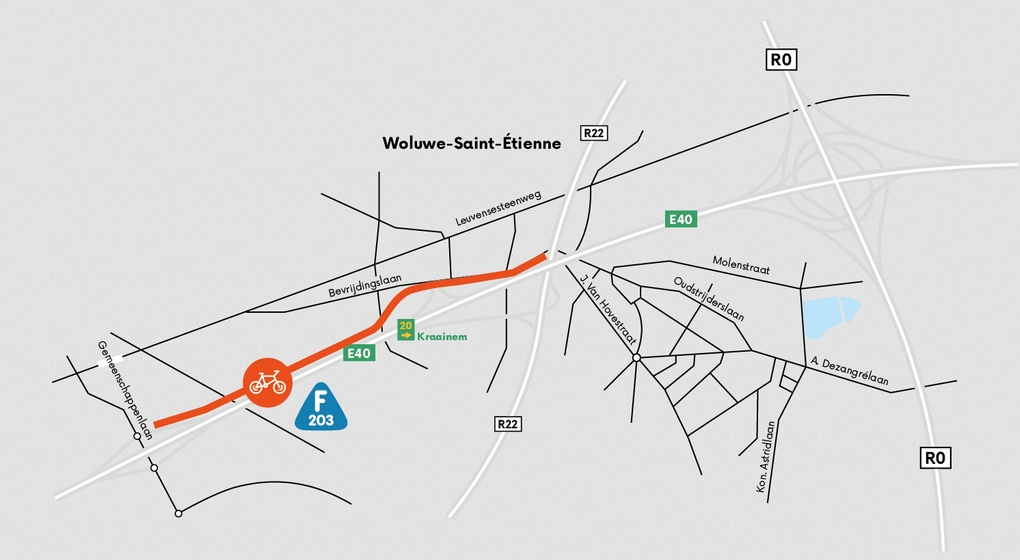 F203 Travaux Woluwe-Saint-Etienne Woluwe-Saint-Lambert - Werken Aan de Ring