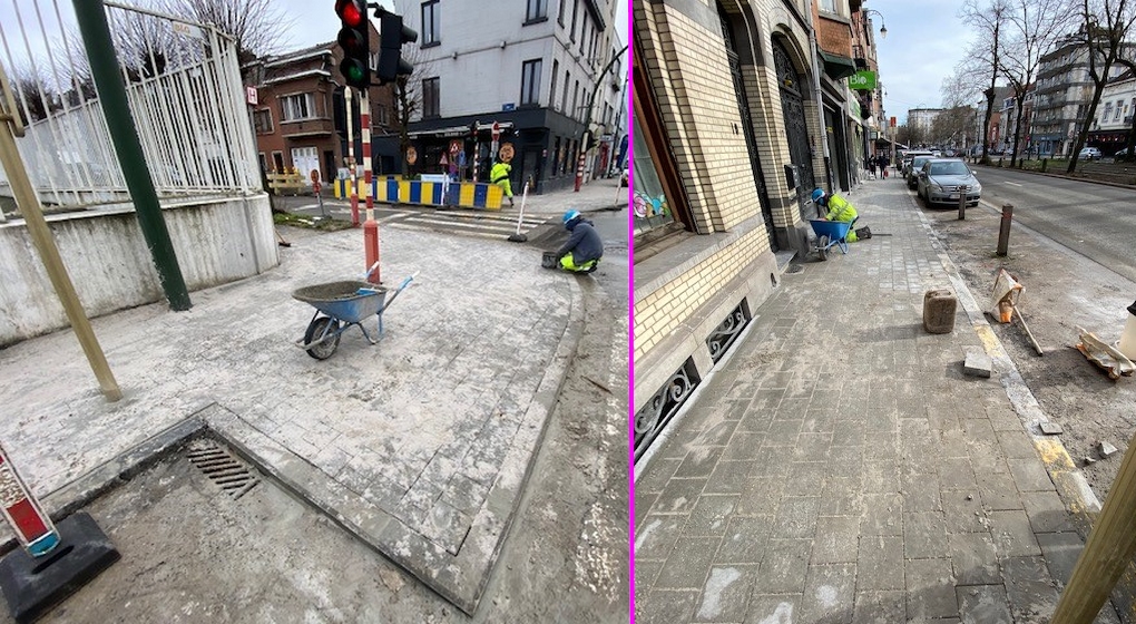 Trottoirs en travaux 2021 - Bruxelles Mobilité