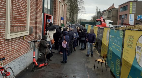 Centre de vaccination Albert Forest - File