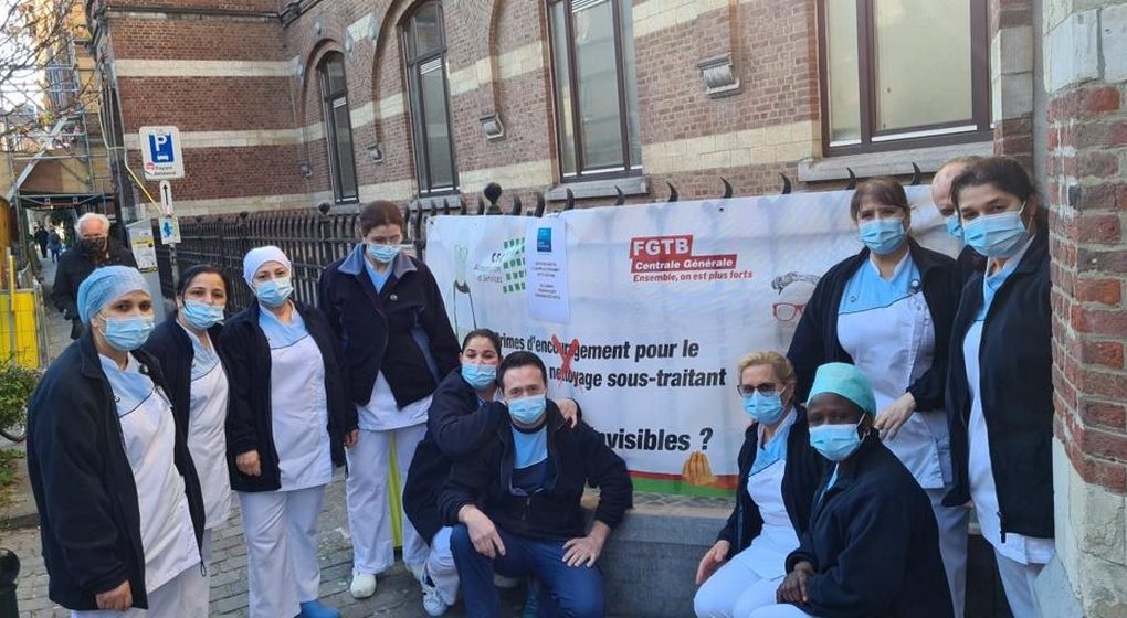 Personnel entretien Hôpitaux Action CSC - Photo Facebook CSC Alimentation et services