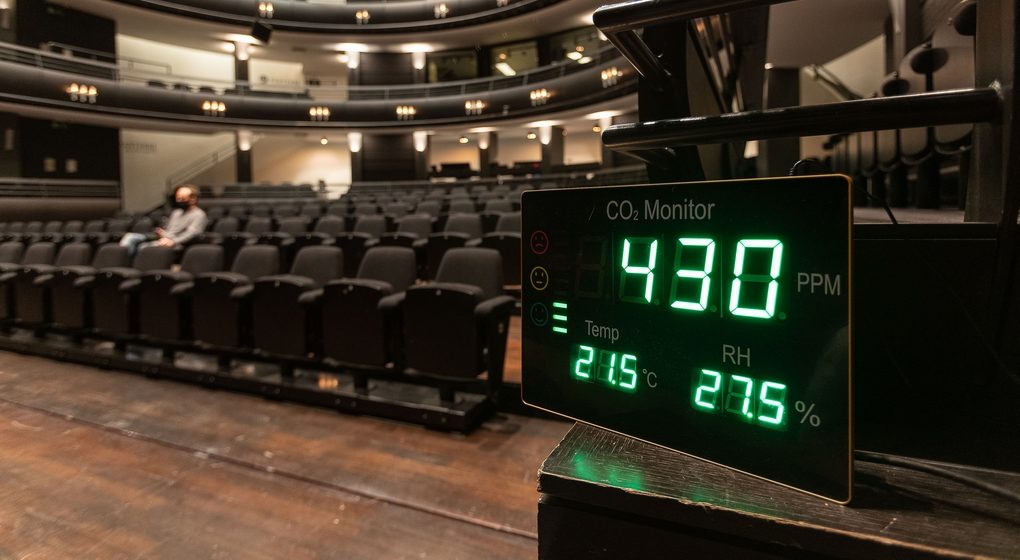 Théâtre KVS Salle de spectacle Compteur CO2 Covid-19 - Belga James Arthur Gekiere