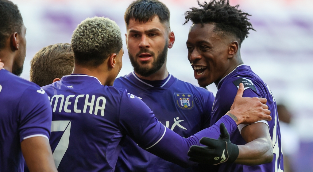 Joie RSC Anderlecht Lukas Nmecha Sambi Lonkonga - Belga Virginie Lefour