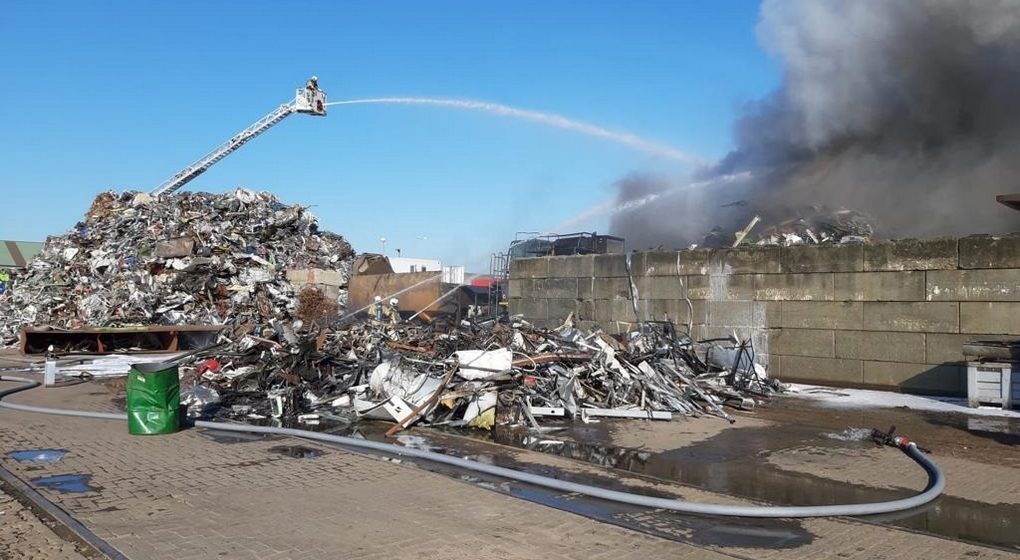 Incendie Usine recyclage Métaux Avenue de Vilvorde - Walter Derieuw Pompiers de Bruxelles