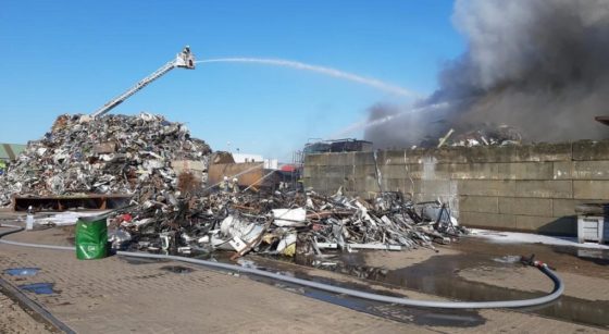 Incendie Usine recyclage Métaux Avenue de Vilvorde - Walter Derieuw Pompiers de Bruxelles