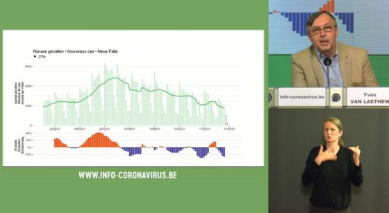 Statistiques Covid-19 Conférence de presse Centre de Crise Yves Van Laethem 01062021