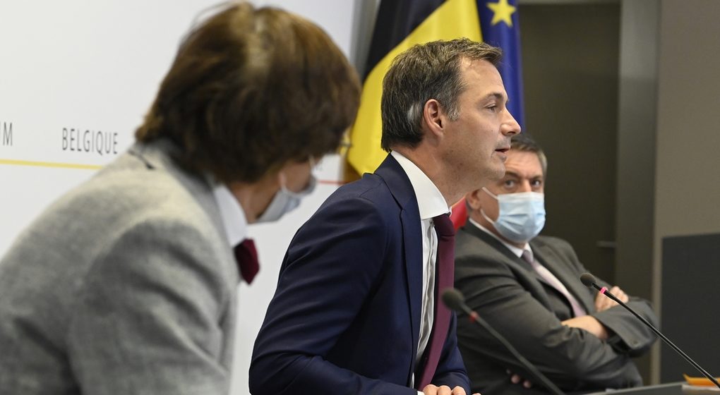 Comité de Concertation - Alexander De Croo Elio Di Rupo Jan Jambon - Belga 18062021