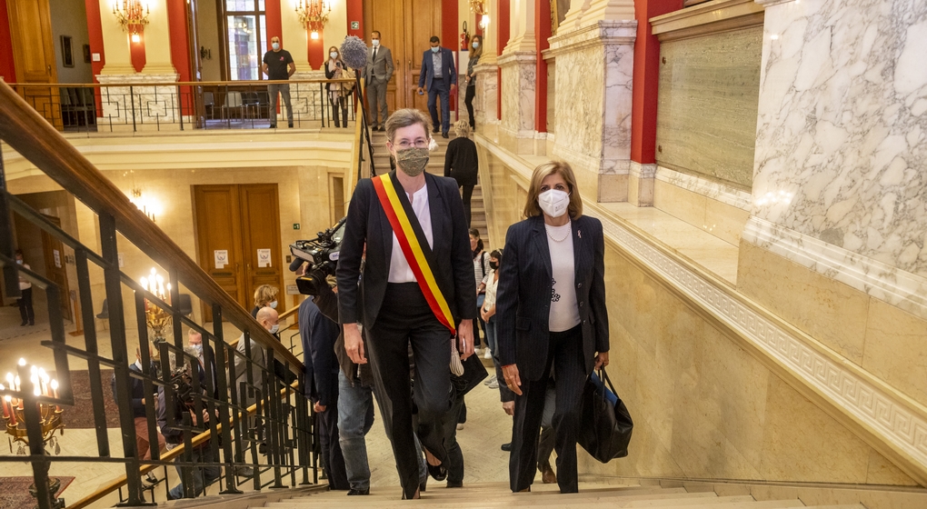 Catherine Moureaux Stella Kyriakides Molenbeek - Belga Hatim Kaghat