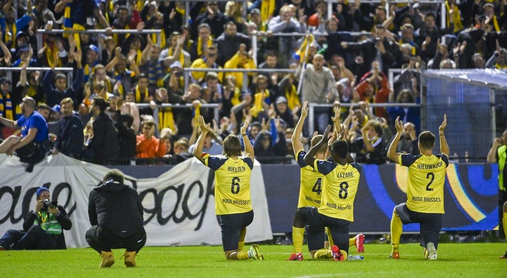 Célébrations Union Saint-Gilloise Standard Août 2021 - Belga Laurie Dieffembacq