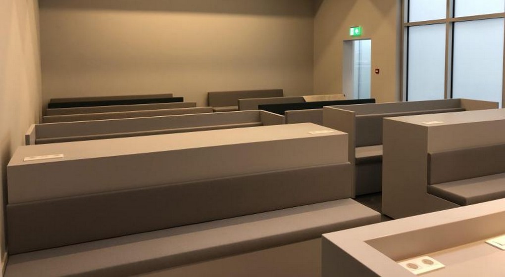 Nouvelle salle d'audience Box in the Box - Palais de justice de Bruxelles - Régie des Bâtiments