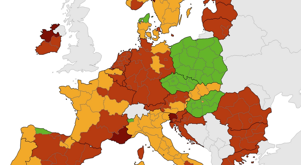 Carte ECDC Mise à jour 16 Septembre 2021 - Illustration