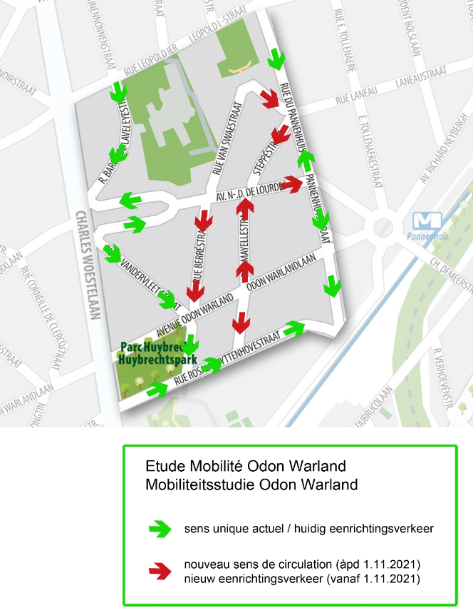 Nouveau plan de circulation Quartier Odon Warland-Notre-Dame de Lourdes - Commune de Jette