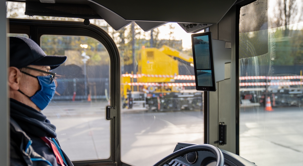 Bus Stib Rétroviseur Caméra - Photo Stib