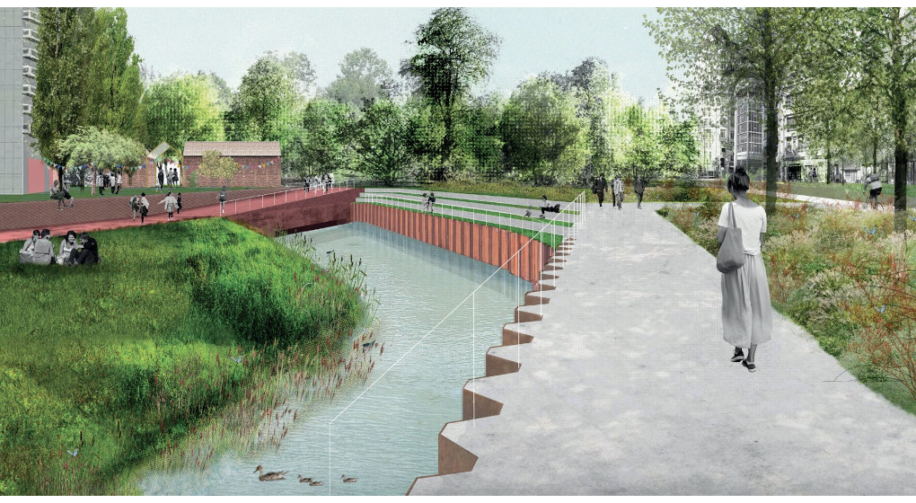 Projet de réaménagement du Parc Maximilien Photo : Twitter Alain Maron