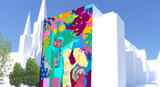 Projet de fresque d'Annie Cordy réalisée par Amandine Lesay