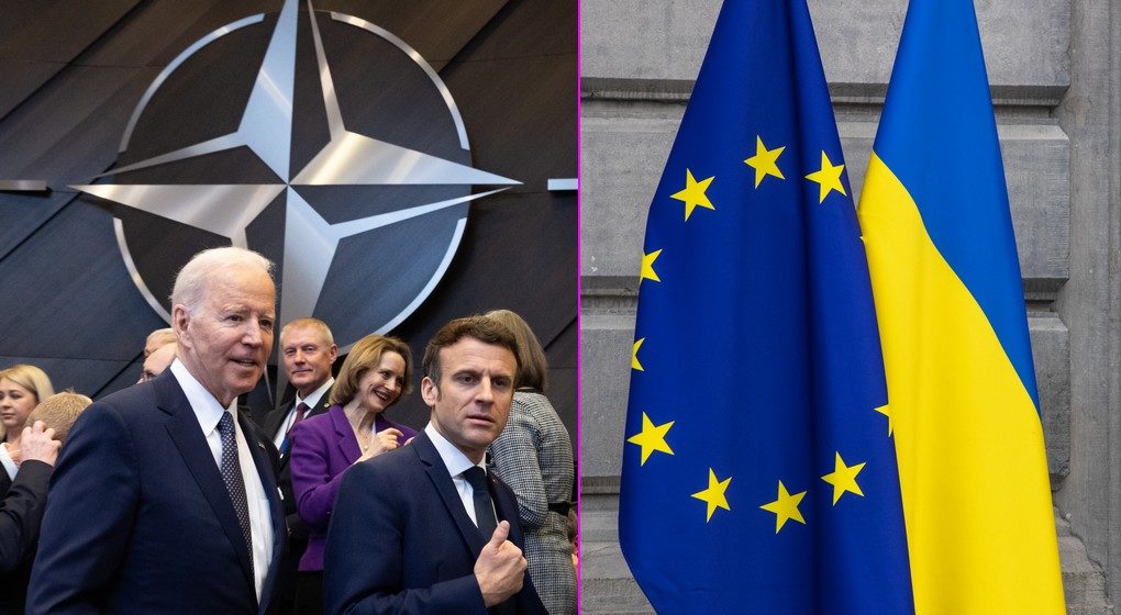 Sommets OTAN Union Européenne Ukraine - Montage - Belga Benoit Doppagne et Nicolas Maeterlinck