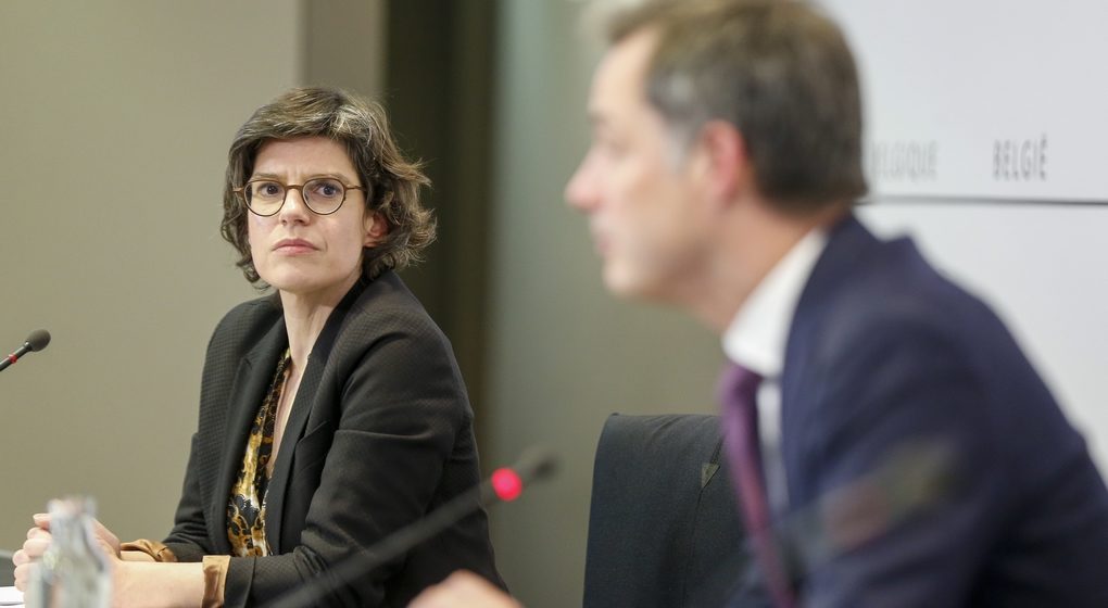 Tinne Van der Straeten Alexander De Croo Conférence de presse - Belga Nicolas Maeterlinck