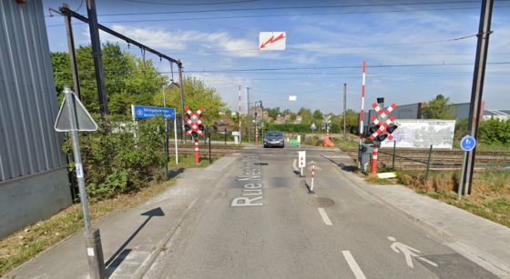 Berchem-Sainte-Agathe - Passage à niveau Rue Nestor Martin - Capture BX1