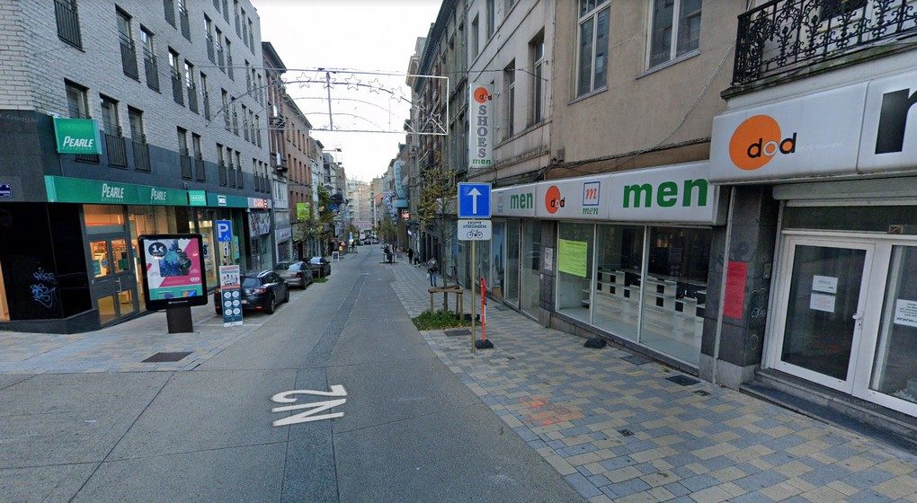 Piétonnier Chaussée de Louvain Saint-Josse - Capture Google Street View