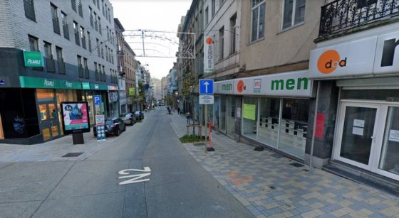 Piétonnier Chaussée de Louvain Saint-Josse - Capture Google Street View